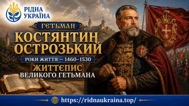 Обкладинка статті гетьман Костянтин Острозький роки життя та життєпис в блозі Рідна Україна.