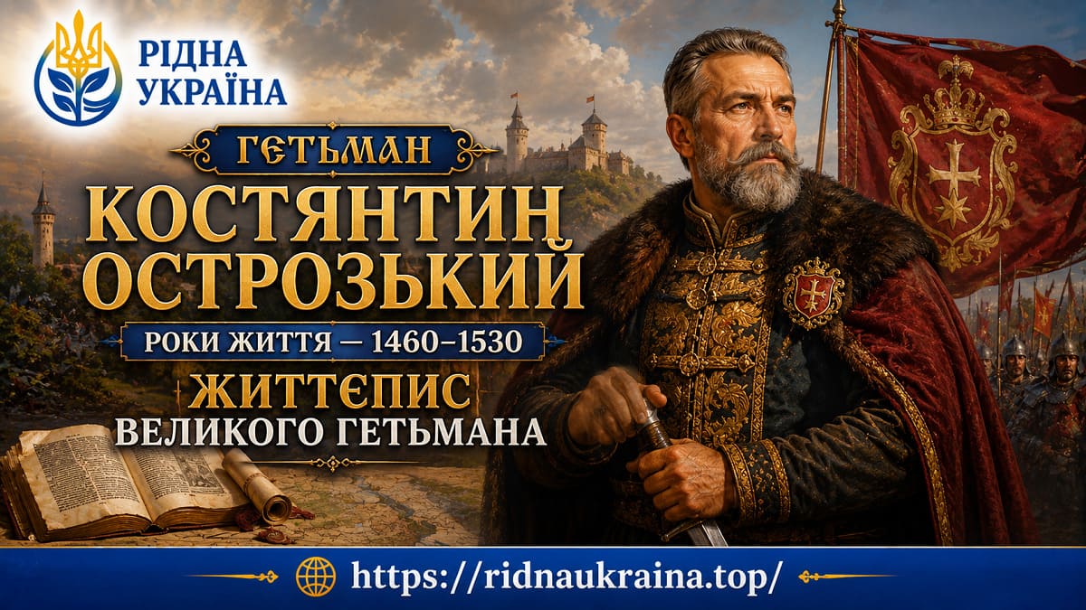 Обкладинка статті гетьман Костянтин Острозький роки життя та життєпис в блозі Рідна Україна.