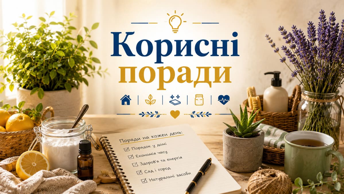 У цій рубриці публікуються корисні поради на всі випадки життя.