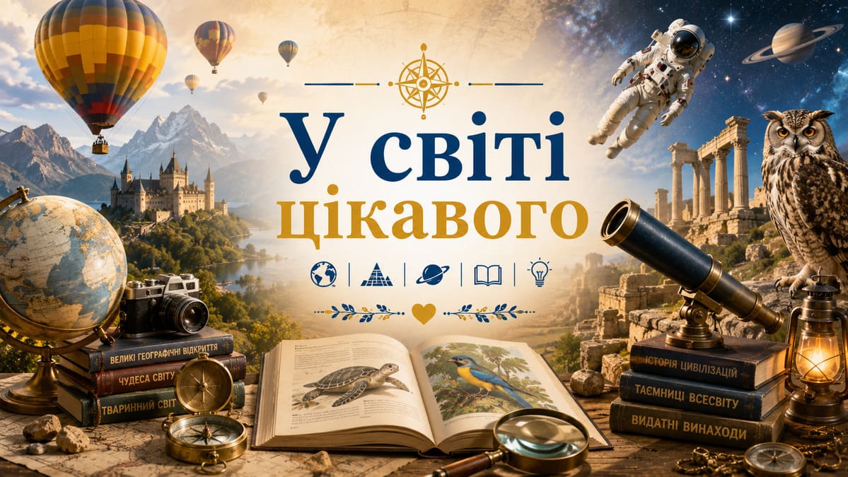 Тут ви дізнаєтеся про те. що є у світі цікавого.